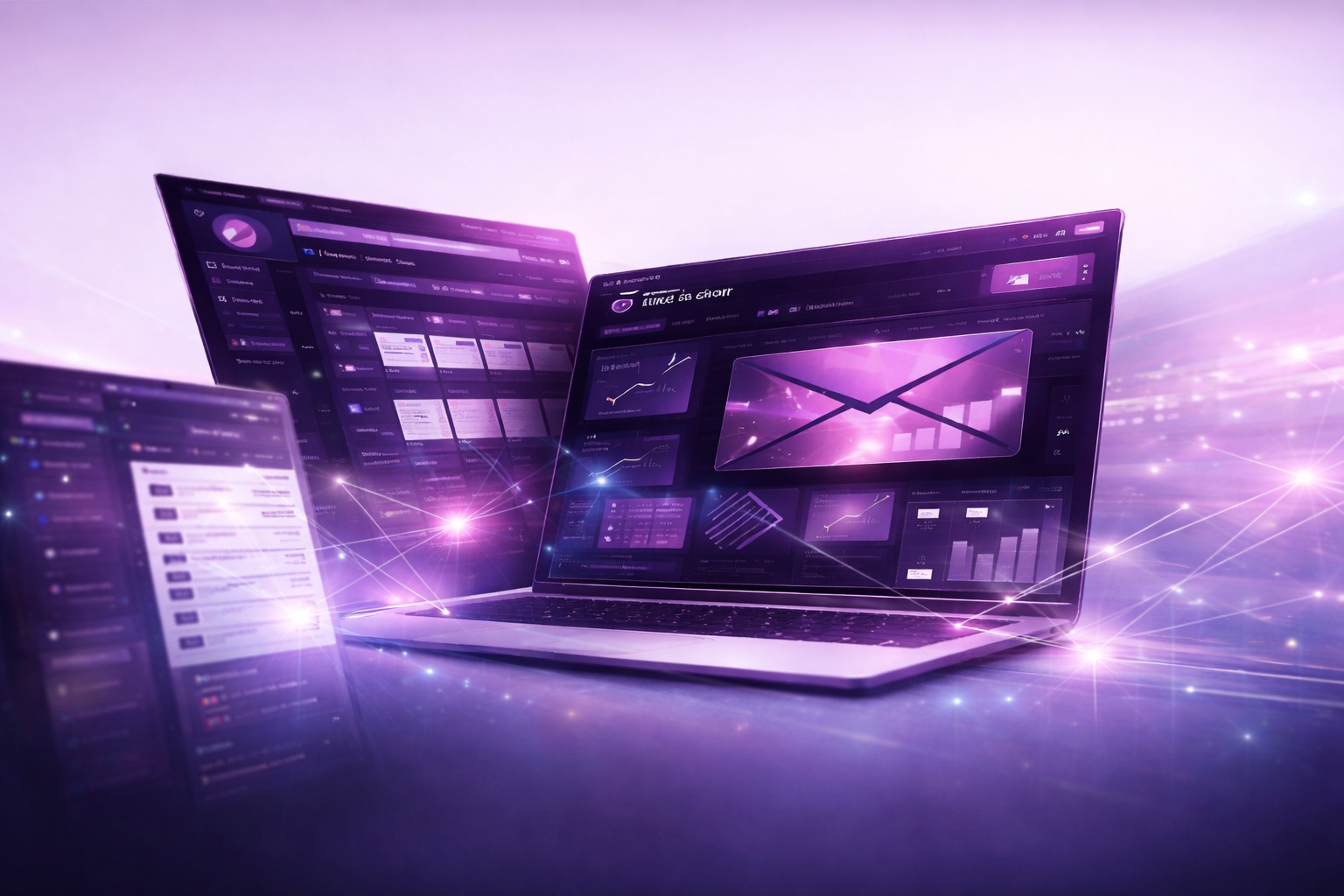 AI-powered email marketing dashboards on modern devices